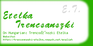 etelka trencsanszki business card
